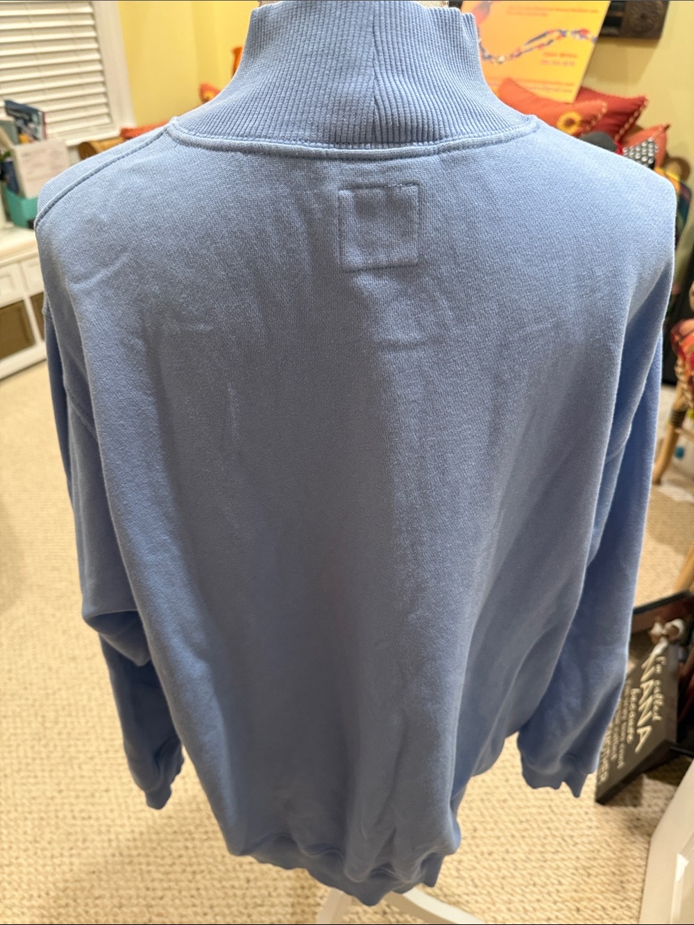 Aerie Women’s Light Blue Mock Neck Sweatshirt - Picture 2 of 3